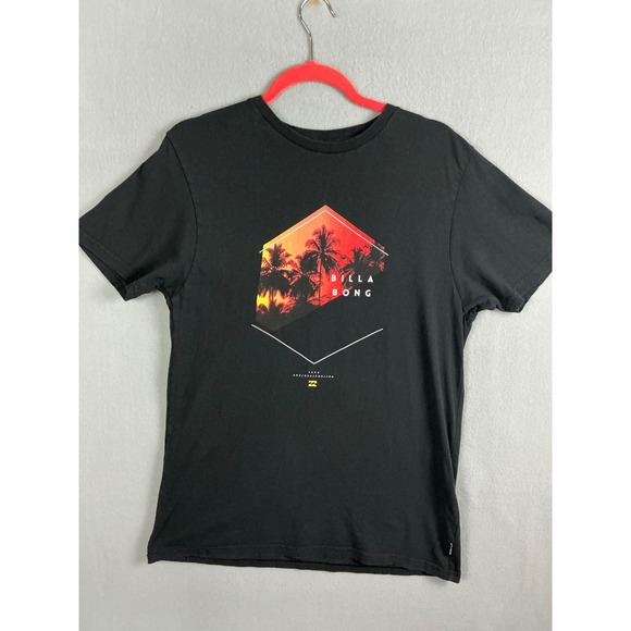 Billabong T-Shirt Men's Medium Graphic T-Shirt Palm Tree Print Tailored‎ Fit - Picture 1 of 8